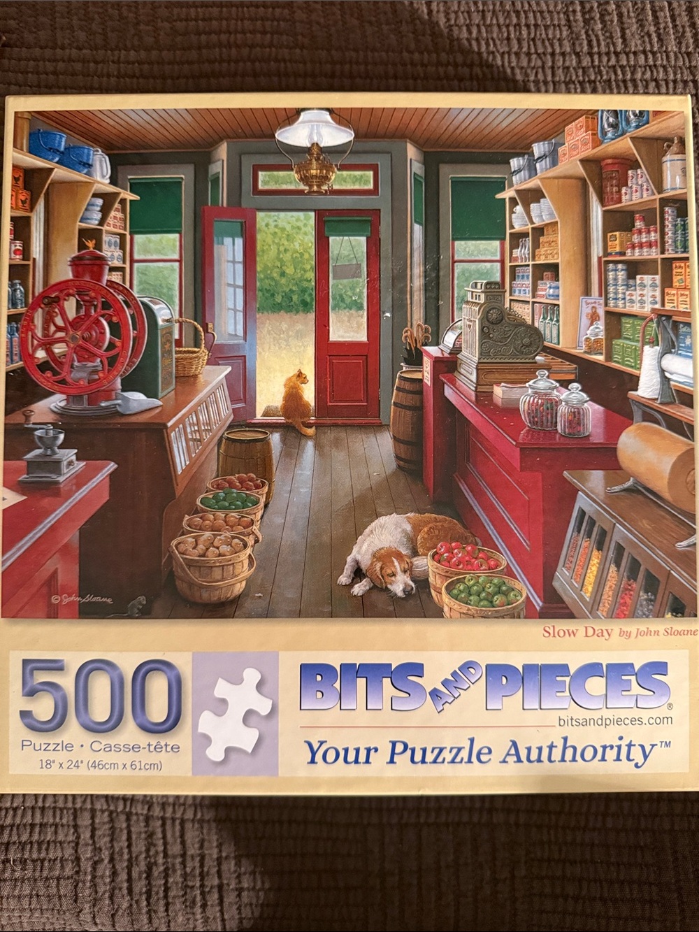 Bits and Pieces 500-Piece 'Slow Day' Jigsaw Puzzle in Red and Brown